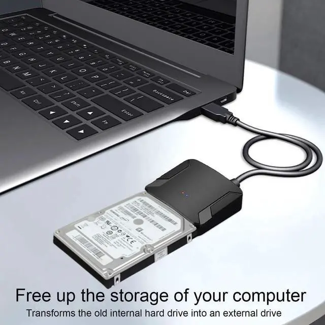 Alt view image 6 of 7 - WRIARICH USB3.0 SATA III Hard Drive Adapter Cable with 12V 2A Power Supply, Supports 2.5/3.5 Inch SSD/HDD & UASP