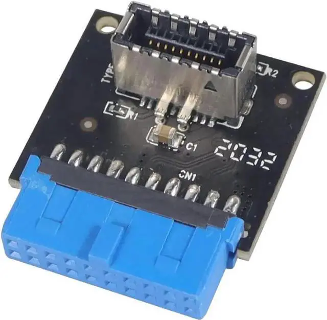 Alt view image 2 of 6 - WRIARICH 2 Pack USB 3.1 Type-E Front Panel Socket to USB 3.0 20Pin Male Header Adapter Cable, Motherboard Internal Extension Connector