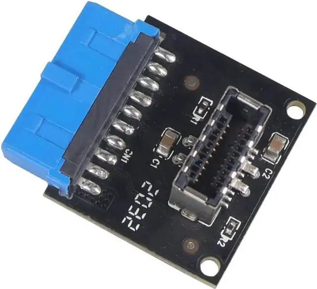 Alt view image 4 of 6 - WRIARICH 2 Pack USB 3.1 Type-E Front Panel Socket to USB 3.0 20Pin Male Header Adapter Cable, Motherboard Internal Extension Connector