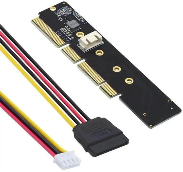 Alt view image 2 of 7 - WRIARICH M.2 NGFF M-Key NVMe AHCI SSD to PCIe 3.0 x4/x8/x16 Riser Adapter Card, Low Profile 3cm Height Support 80/110mm M.2 SSD for 1U Rack Servers & Desktop PC