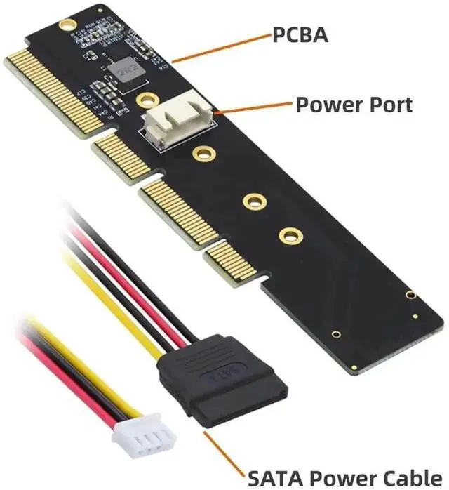 Alt view image 6 of 7 - WRIARICH M.2 NGFF M-Key NVMe AHCI SSD to PCIe 3.0 x4/x8/x16 Riser Adapter Card, Low Profile 3cm Height Support 80/110mm M.2 SSD for 1U Rack Servers & Desktop PC