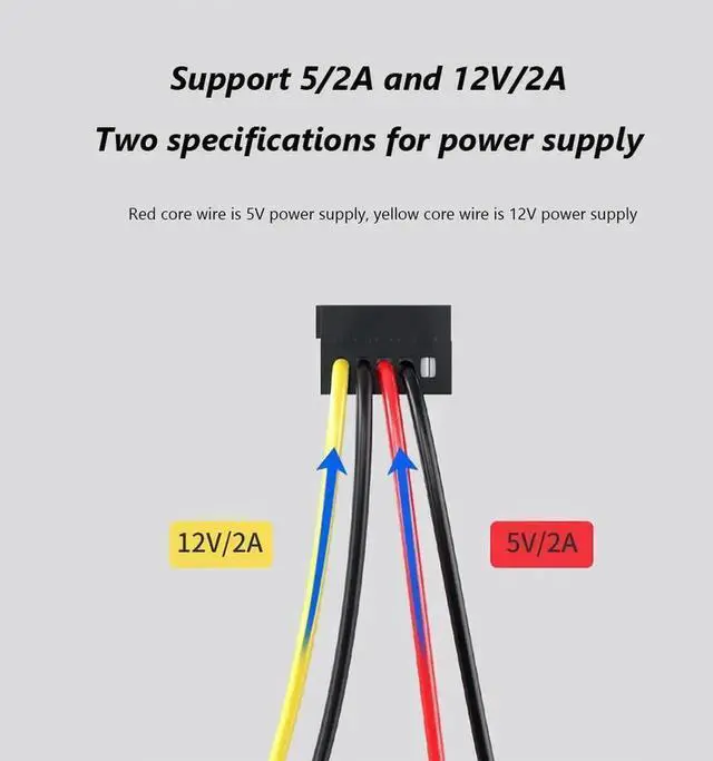 Main image of WRIARICH 1 to 5 SATA Power Splitter Cable Server DIY SATA Hard Drive Power Extension Cord