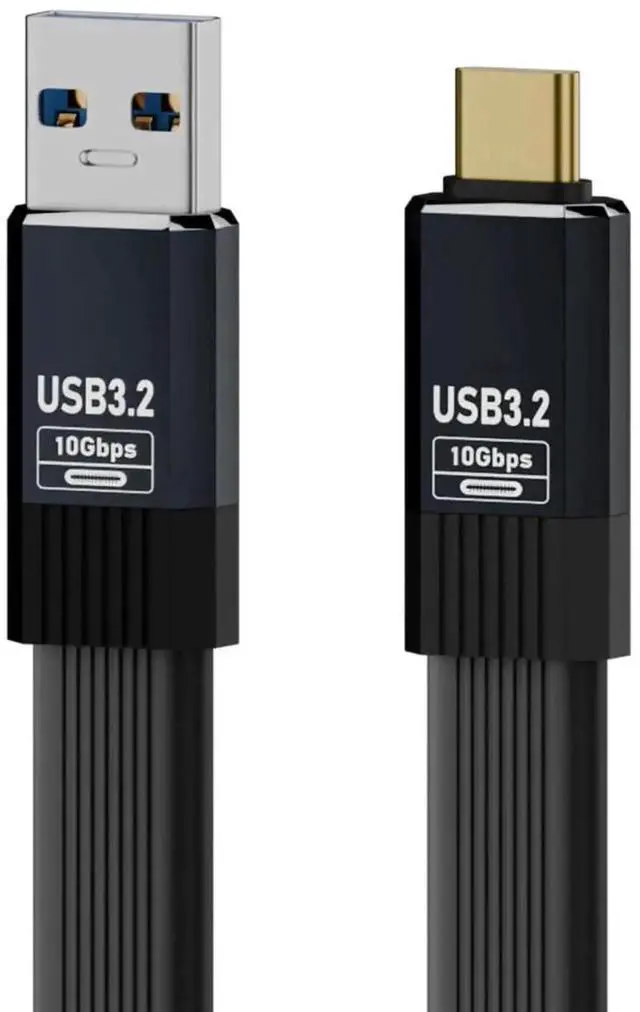 Main image of WRIARICH 100cm USB 3.1 Type A to Type C Cable, 10Gbps Flat FPC Slim Data & Charging Cord, 5V 3A for Laptop, Phone, Drive