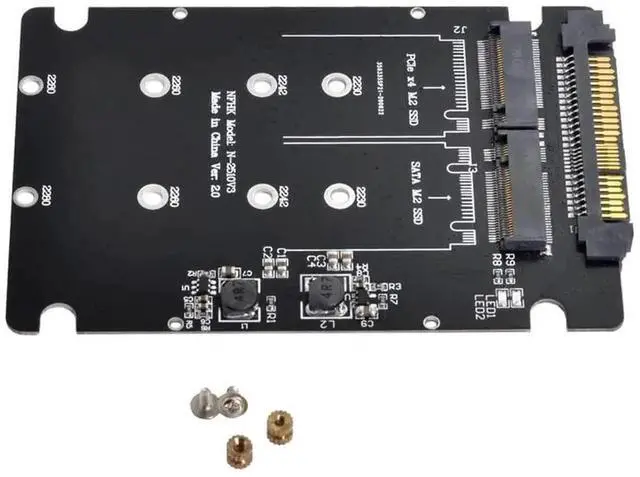 Main image of WRIARICH SFF-8639 U.2 NVMe to Combo NGFF M.2 M-Key SSD Adapter, Dual-Slot PCIe NVMe + SATA M.2 Converter for Motherboard Storage Upgrade, Compatible with Intel 750, P3600, P3700 U.2 Enterprise SSD