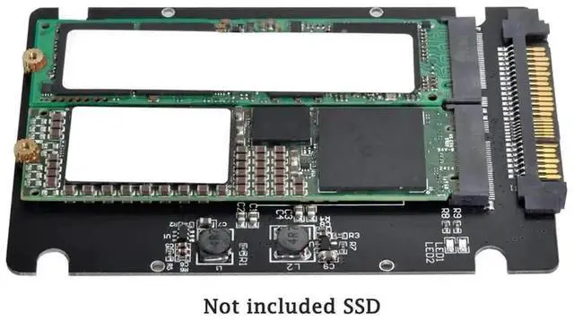 Alt view image 4 of 7 - WRIARICH SFF-8639 U.2 NVMe to Combo NGFF M.2 M-Key SSD Adapter, Dual-Slot PCIe NVMe + SATA M.2 Converter for Motherboard Storage Upgrade, Compatible with Intel 750, P3600, P3700 U.2 Enterprise SSD