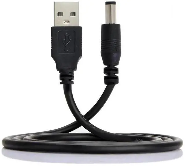 Main image of WRIARICH 100cm USB 2.0 A Male to 5.5x2.5mm DC Barrel Straight Charging Cable, 5V Power Cord