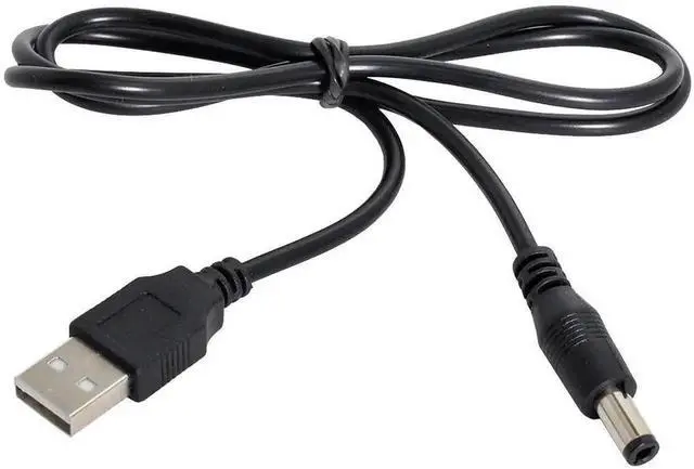 Alt view image 2 of 6 - WRIARICH 100cm USB 2.0 A Male to 5.5x2.5mm DC Barrel Straight Charging Cable, 5V Power Cord