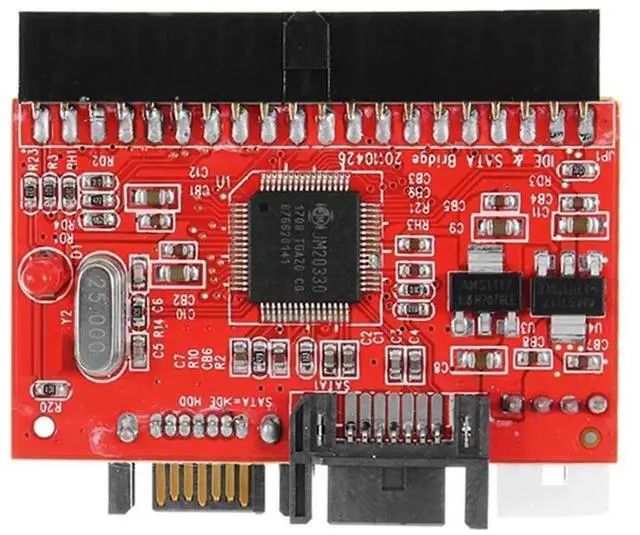 Alt view image 6 of 6 - WRIARICH 2-in-1 Bidirectional IDE to SATA & SATA to IDE Adapter Converter, 3.5" 40Pin PATA Interface for HDD, DVD, CD Drives, Comes with SATA Data Cable for Legacy PC Storage Upgrade