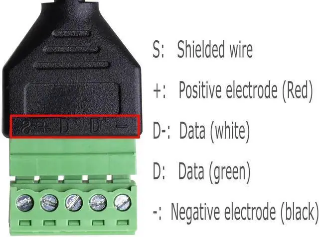 Alt view image 4 of 7 - WRIARICH 1FT USB 2.0 Type A Male to 5Pin Screw Terminal Female Adapter Cable, Solderless USB Data & Charging Extension Cord