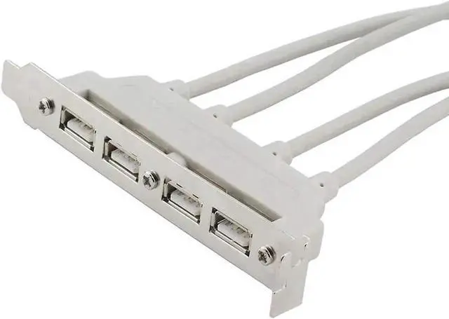 Alt view image 2 of 4 - WRIARICH ft 4-Port USB 2.0 PCI Bracket Splitter Cable, Dual 9Pin Motherboard Headers to 4 USB 2.0 Female Ports with Full-Profile PCI Slot Cover