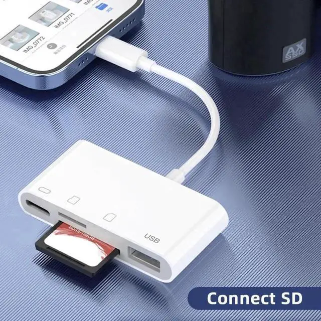 Alt view image 7 of 7 - WRIARICH USB-C TF Micro SD Card Reader Adapter, USB 2.0 Type-C to SD/SDXC Reader with USB Female Port & 27W PD Charging Function for Phone, Tablet, Laptop