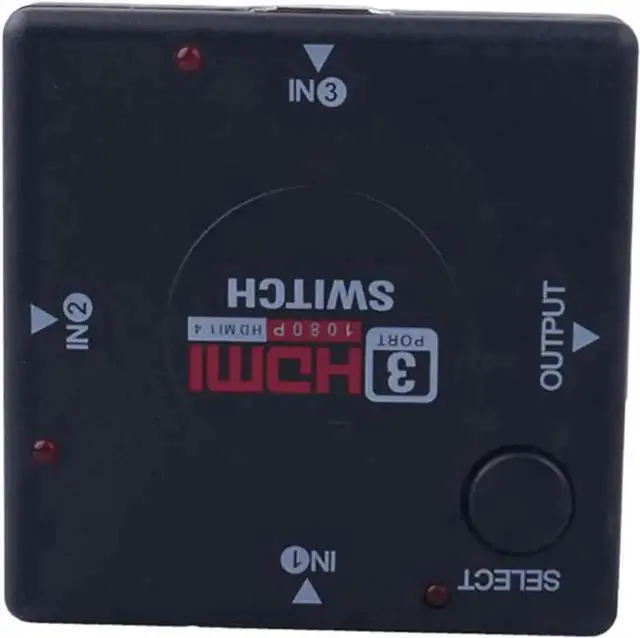 Alt view image 2 of 4 - WRIARICH 3 in 1 Out Manual HDMI Switch, 3-Port 1080P Full HD HDMI Switcher Manual Selector, Supports 1920x1080 Video for DVD Players, PC, Laptops and All HDMI Devices