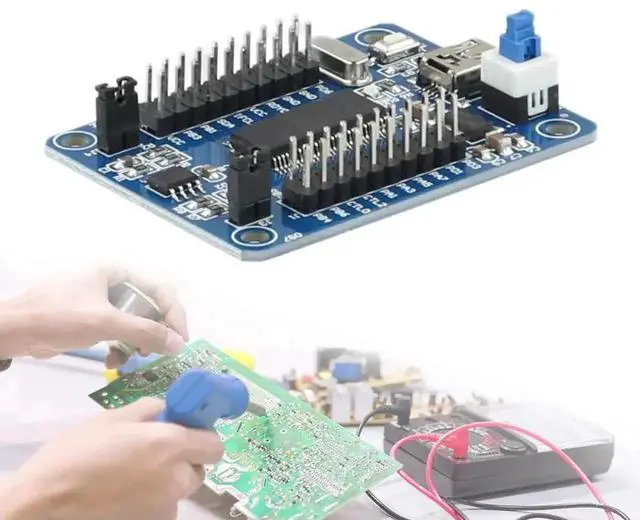 Alt view image 2 of 3 - WRIARICH EZ-USB FX2LP CY7C68013A Mini USB Development Board Module Logic Analyzer USB Core Board