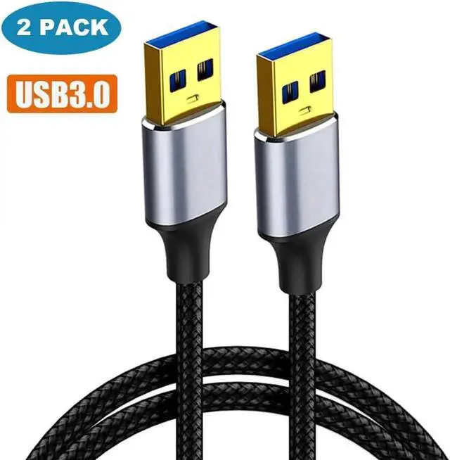 Main image of WRIARICH 2 Pack 3M(10FT) USB 3.0 A Male to A Male Cable, Double-End USB Cord for Hard Drive Enclosure, DVD Player & Laptop Cooler