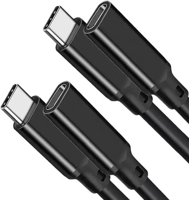 Main image of WRIARICH 2-Pack 6.6FT USB-C Extension Cable, USB 3.1 Gen2 10Gbps 5A PD 100W Charging 4K Video Extender for Switch, MacBook, iPad Pro, Dell XPS, Surface Book