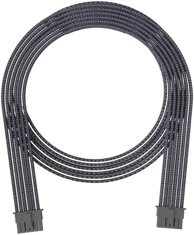 Main image of WRIARICH PCIe 5.0 12VHPWR 16Pin(12+4) Black Sleeved Male to Male Modular PSU Cable, 16AWG for RTX 3090Ti 4080 4090 GPUs