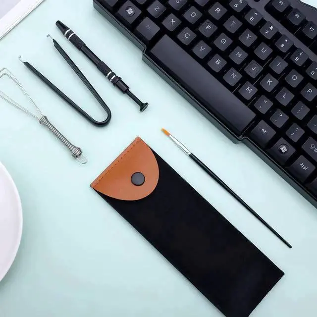 Alt view image 7 of 7 - WRIARICH Black Mechanical Keyboard Modding Tool Kit, Keycap & Switch Puller Set with Stem Holder and Lubrication Pen for Keyboard Maintenance