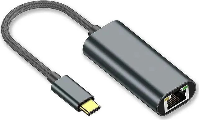 Main image of WRIARICH USB C to Gigabit Ethernet Adapter, Type-C to RJ45 10/100/1000 Mbps LAN Network Dongle Compatible with MacBook Pro/Air, iPad Pro, iMac, XPS, Surface Pro & All Type-C Laptops