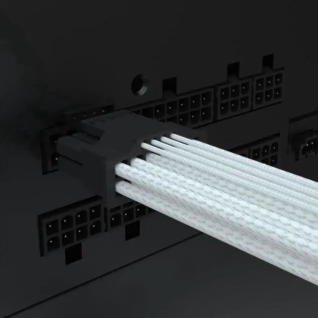 Alt view image 2 of 7 - WRIARICH White Sleeved PCIe 5.0 12VHPWR 16Pin(12+4) Male-to-Male Modular PSU Cable, 16AWG for RTX 3090Ti, RTX 4080, RTX 4090