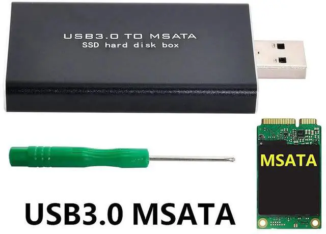 Alt view image 7 of 7 - WRIARICH Mini PCI-E mSATA to USB 3.0 External SSD Adapter Card with Protective Case, Portable mSATA PCBA Converter Enclosure for High-Speed Data Storage