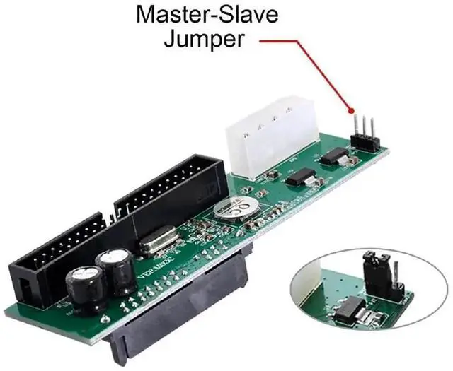 Alt view image 6 of 6 - WRIARICH SATA to IDE PATA 40Pin Converter PCBA Adapter, SATA HDD SSD to Legacy 40Pin IDE Motherboard Convert Board for Desktop 2.5/3.5 Inch Hard Drives