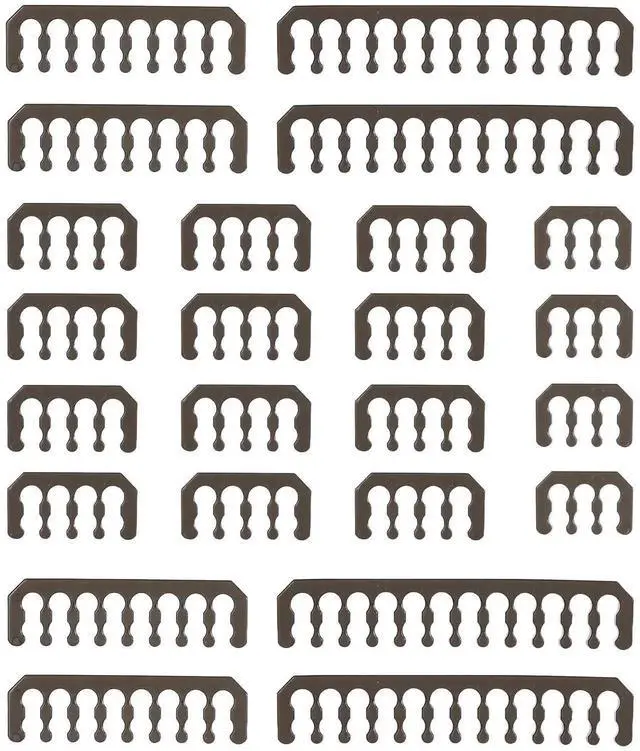 Main image of WRIARICH Black PC Cable Comb Kit for Power Cable & Water Cooling Line Management, Wire Organizer Set Contains 424P+416P+128P+46P Cable Combs for Computer Chassis Wiring