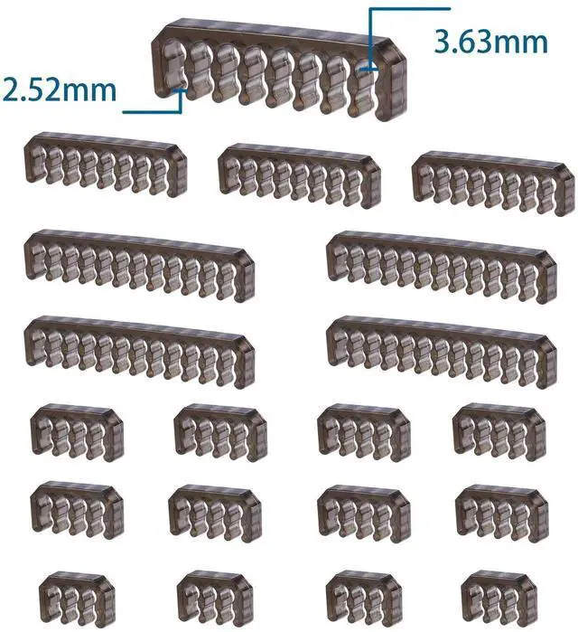 Alt view image 4 of 6 - WRIARICH Black PC Cable Comb Kit for Power Cable & Water Cooling Line Management, Wire Organizer Set Contains 424P+416P+128P+46P Cable Combs for Computer Chassis Wiring
