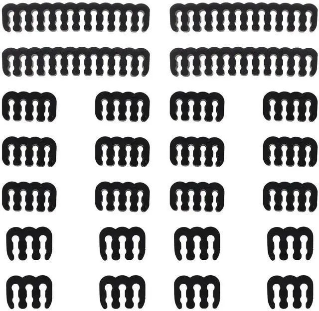 Main image of WRIARICH 24PCS Black Cable Combs for PC Wire Management, Multiple Sizes for 6/8/18AWG Cables