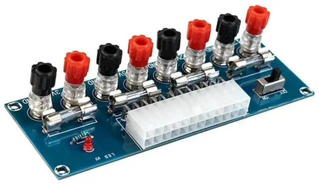 Alt view image 2 of 4 - WRIARICH XH-M229 HU-M27 ATX Benchtop Power Breakout Board with Protective Case, 20/24Pin Desktop Chassis PSU Takeout Terminal Output Module
