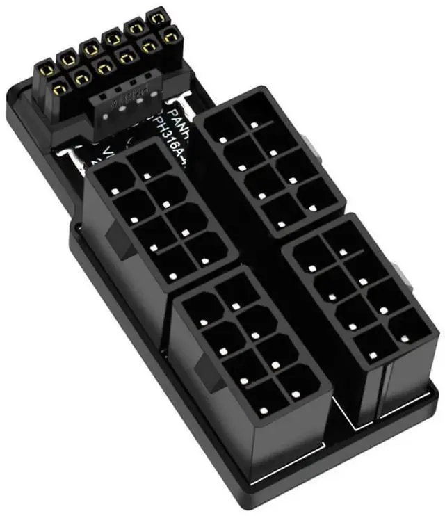Main image of WRIARICH 90° Downward Angled 4×ATX 8Pin to 12VHPWR 16Pin Modular Power Adapter | ATX3.0 PCIe5.0