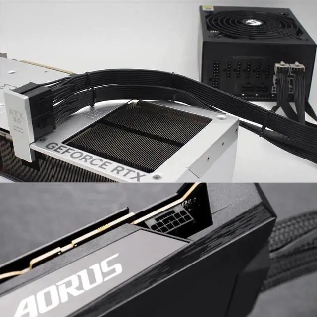 Alt view image 5 of 6 - WRIARICH 90° Downward Angled 4×ATX 8Pin to 12VHPWR 16Pin Modular Power Adapter | ATX3.0 PCIe5.0