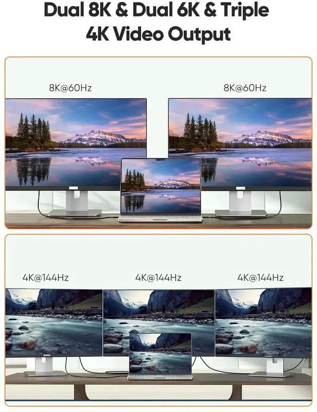 Alt view image 4 of 7 - WRIARICH 3.3FT USB4 Cable, 80Gbps Transfer, 120Gbps Bandwidth, 8K@60Hz Video, 240W PD Charging, Compatible with Thunderbolt 5/4/3, MacBook M4 Pro, SSD, Dock & eGPU