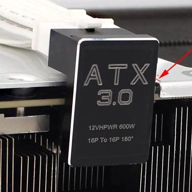 Alt view image 3 of 7 - WRIARICH 360° Rotatable Down-Angled 12VHPWR 16Pin Direction-Changing Adapter, ATX3.0 PCIe5.0 for RTX 4080/5090Ti
