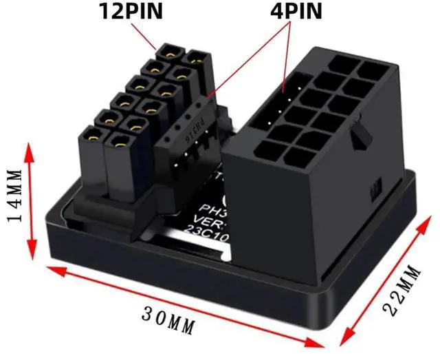 Alt view image 7 of 7 - WRIARICH 360° Rotatable Down-Angled 12VHPWR 16Pin Direction-Changing Adapter, ATX3.0 PCIe5.0 for RTX 4080/5090Ti