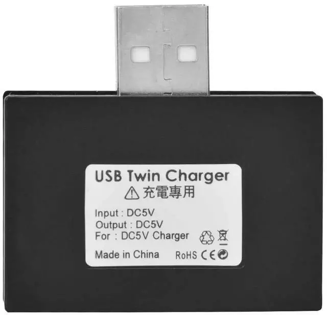 Alt view image 4 of 7 - WRIARICH Mini USB 2.0 Male To 2 Port USB Splitter Adapter, Dual USB Charging Hub Converter for Phone Laptop, Black