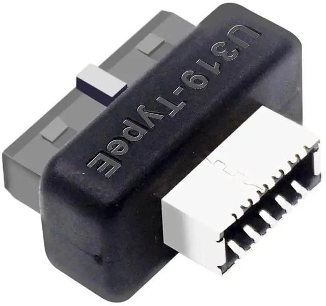Main image of WRIARICH Vertical USB3.0 20Pin Male Header to USB3.1 Type-E 20Pin Female Adapter, Motherboard Internal Front Panel USB-C Data Extension Converter