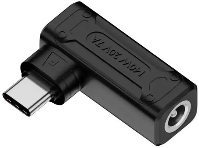 Main image of WRIARICH 140W DC 5.5x2.5mm Input to 90 Degree Angled USB-C PD Power Adapter, Fast Charging Converter for Laptops Phones