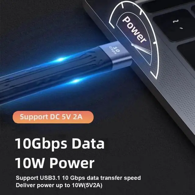 Alt view image 5 of 7 - WRIARICH 13cm Flat Slim FPC Cable, USB 3.1 Type A Male to USB 3.0 Type A Male Extension Cord, 10Gbps Data for Laptops & Desktops