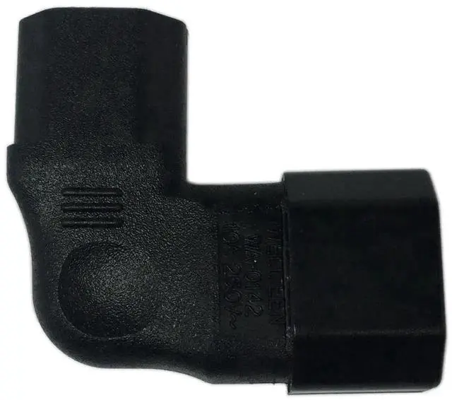 Alt view image 4 of 6 - WRIARICH Cerrxian Left Angle IEC 320 C14 Male to C13 Female Power Adapter, 3-Pin Left Angled Plug PDU/PSU/UPS Extension Connector for Wall Mount LCD & LED TV