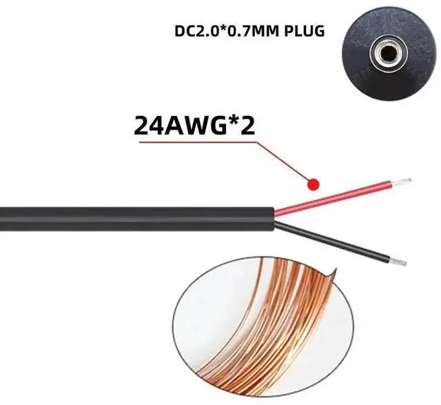 Alt view image 6 of 7 - WRIARICH 120CM USB 2.0 A Male to 2.0x0.7mm DC Barrel Straight Power Charging Cable, 5V DC Power Cord
