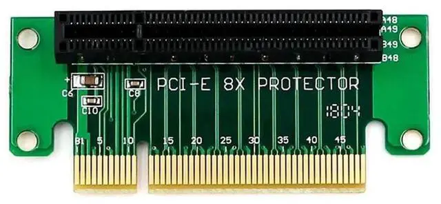 Alt view image 3 of 6 - WRIARICH 90 Degree Left-Angle PCIe X8 Riser Card PCI Express X8 Socket Converter Adapter For 1U Server PC