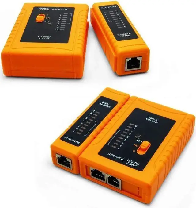 Alt view image 3 of 3 - WRIARICH RJ45 RJ11 RJ12 Network Cable Tester, LAN Cable Test Tool for CAT5 CAT6 CAT7 UTP STP Ethernet & Telephone Line