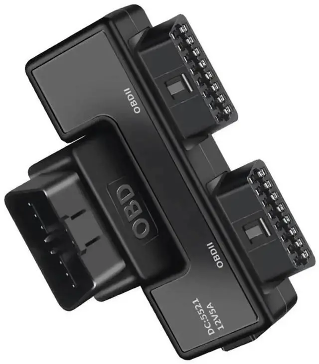 Main image of WRIARICH 16-Pin OBD2 Y-Splitter Extension Cable, 1-to-2 OBD Adapter with DC5 Power Port, Full 16-Core Wiring