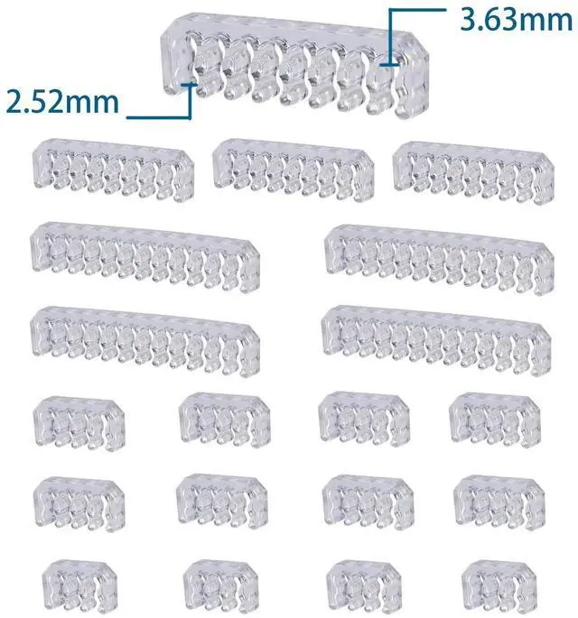 Alt view image 4 of 6 - WRIARICH Clear PC Power Cable Comb Organizer Kit, Chassis & Water Cooling Wire Management Tool Set with 424P+416P+128P+46P Cable Combs