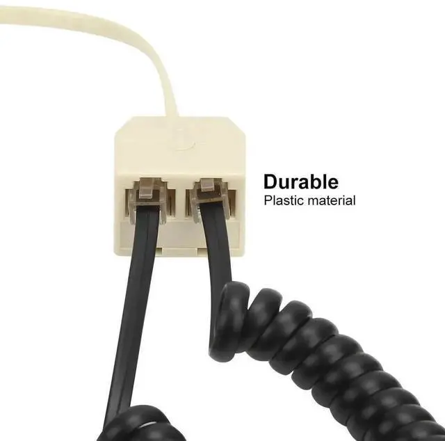 Alt view image 4 of 5 - WRIARICH 2 Pack Yellow RJ11 6P4C Telephone Splitter, Two Way Male to Dual Female Landline Phone Line Separator Wall Adapter for Home Landline