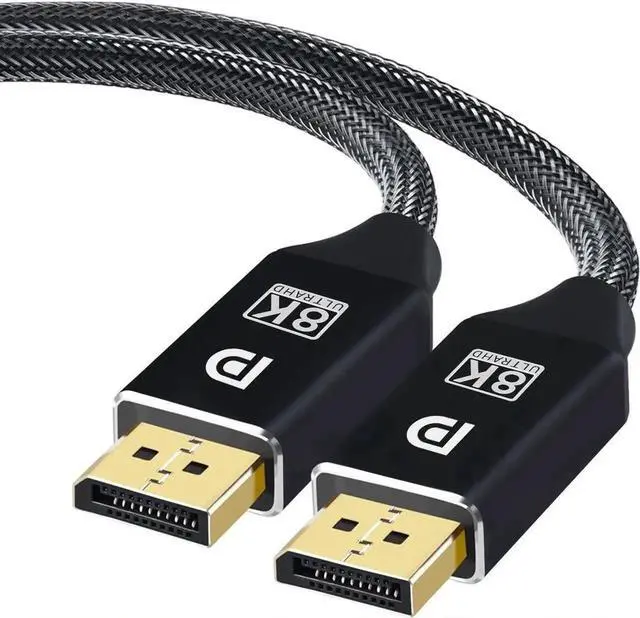 Main image of 8K DP 1.4 Cable 16.4Feet, 8K Displayport Cable, Durable Pure Copper Cord, 32.4Gbps Ultra High Speed, 8K@60Hz, 4K@144Hz, Support HBR3, DSC 1.2, HDR10, Compatible for Graphics Card, VR Headset, Black