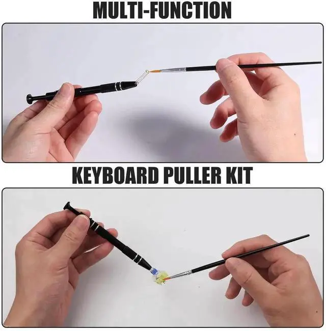 Alt view image 4 of 7 - WRIARICH Black 4-in-1 Mechanical Keyboard Lubrication Tool Kit, Keycap & Switch Puller Set with Stem Holder and Lube Pen for Keyboard Modding
