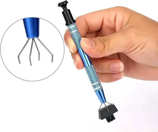 Alt view image 5 of 5 - WRIARICH Blue 4-in-1 Mechanical Keyboard Mod Tool Kit, Keycap Switch Puller Set with Stem Holder & Lubrication Pen for Keyboard Cleaning Lubricating