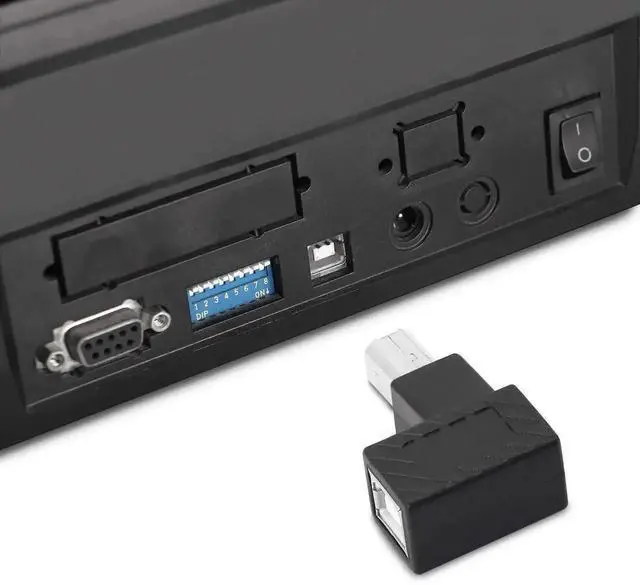 Alt view image 4 of 5 - WRIARICH 2 Pack Left 90 Degree USB 2.0 Type B Male to Female Printer Adapter, L-Shaped USB B Extension Connector for Printer, Scanner, External Hard Drive