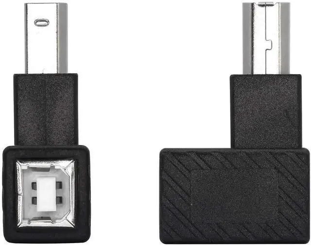 Alt view image 5 of 5 - WRIARICH 2 Pack Left 90 Degree USB 2.0 Type B Male to Female Printer Adapter, L-Shaped USB B Extension Connector for Printer, Scanner, External Hard Drive